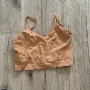 Primark Ribbed Cropped Tank Top Size M Lined Seamless Bralette Camisole